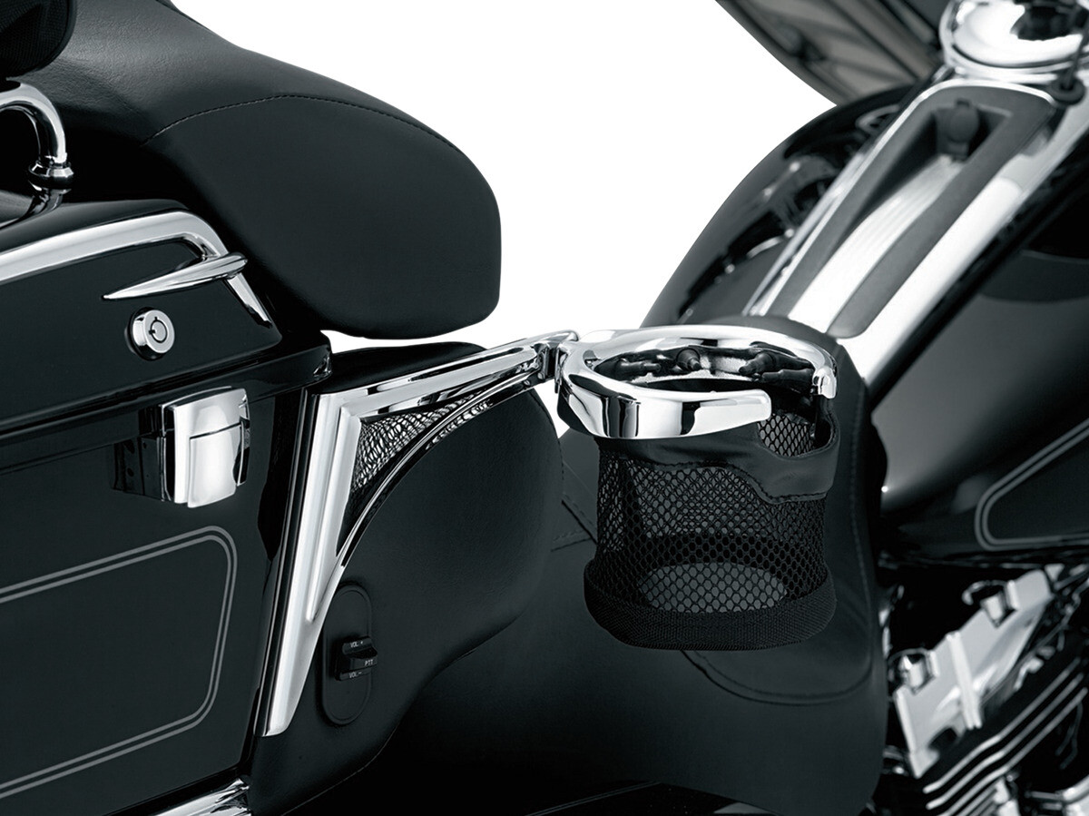 Rear Drink Cup Holder Passenger For Harley Tri Glide Electra Glide 1997-2013