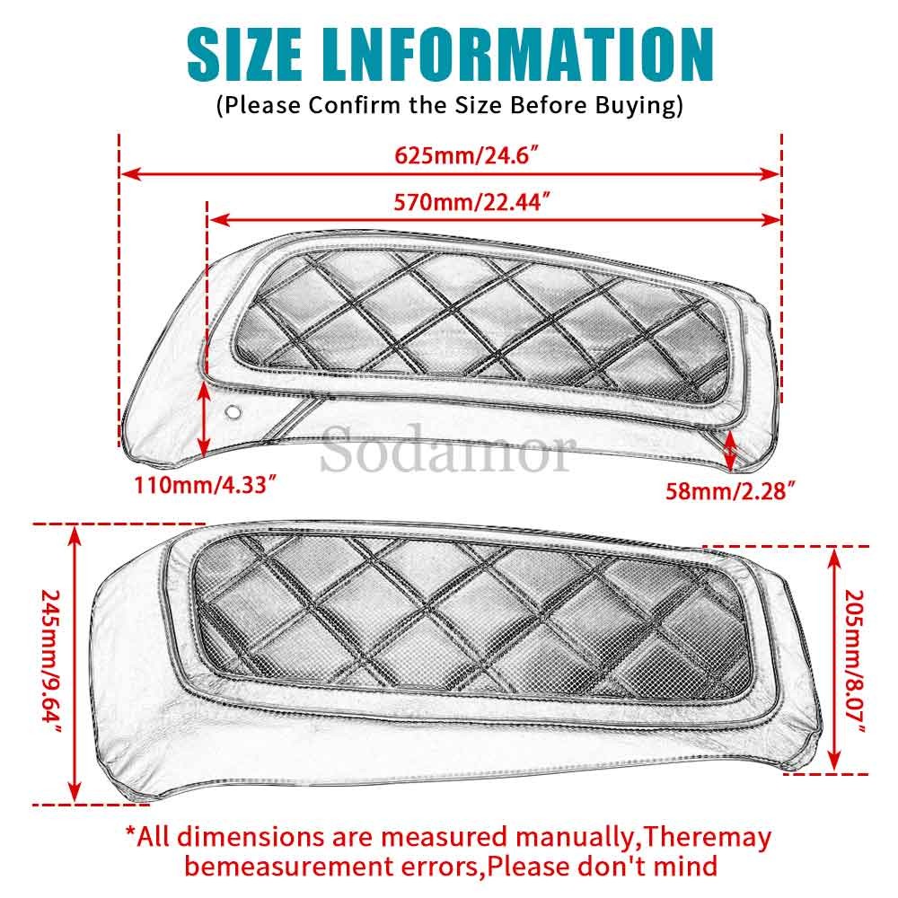 Saddlebag Lid Covers Fit for Harley-Davidson Touring FLHX FLHR FLTRX 2014-2024