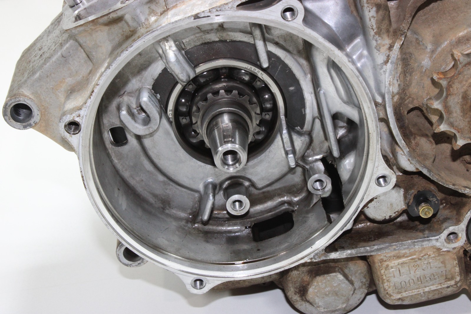 74 Honda TL125 Trails TL 125 Engine Motor Bottom End Crank Cases Transmission E9