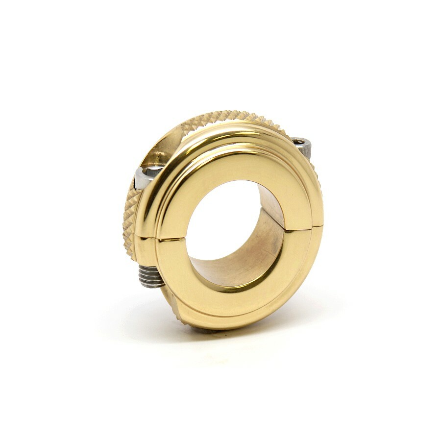Motorcycle Mirror Clamp Bolt On Mirror Holder for 1 inch Handlebars – Brass