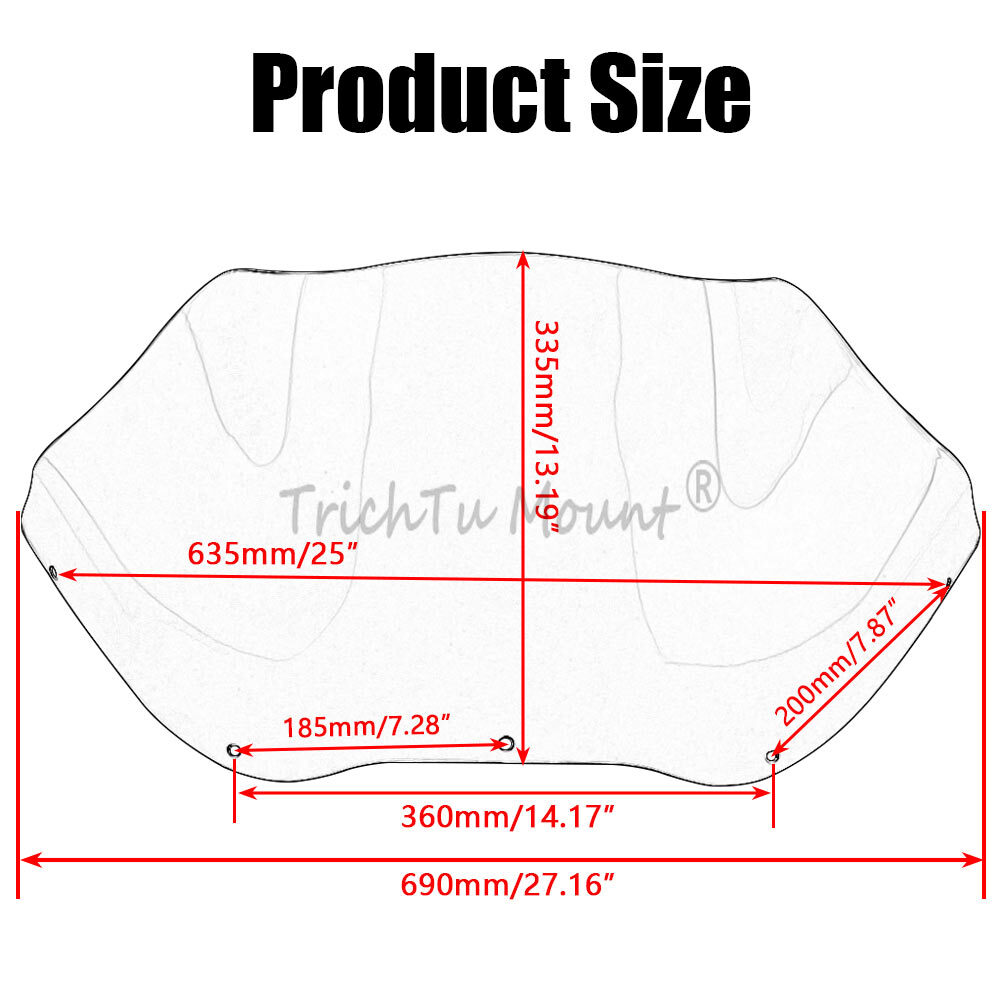 13inch Windshield Fit for Harley Touring Road Glide CVO FLTRSE FLTRI ULTRA FLTRU