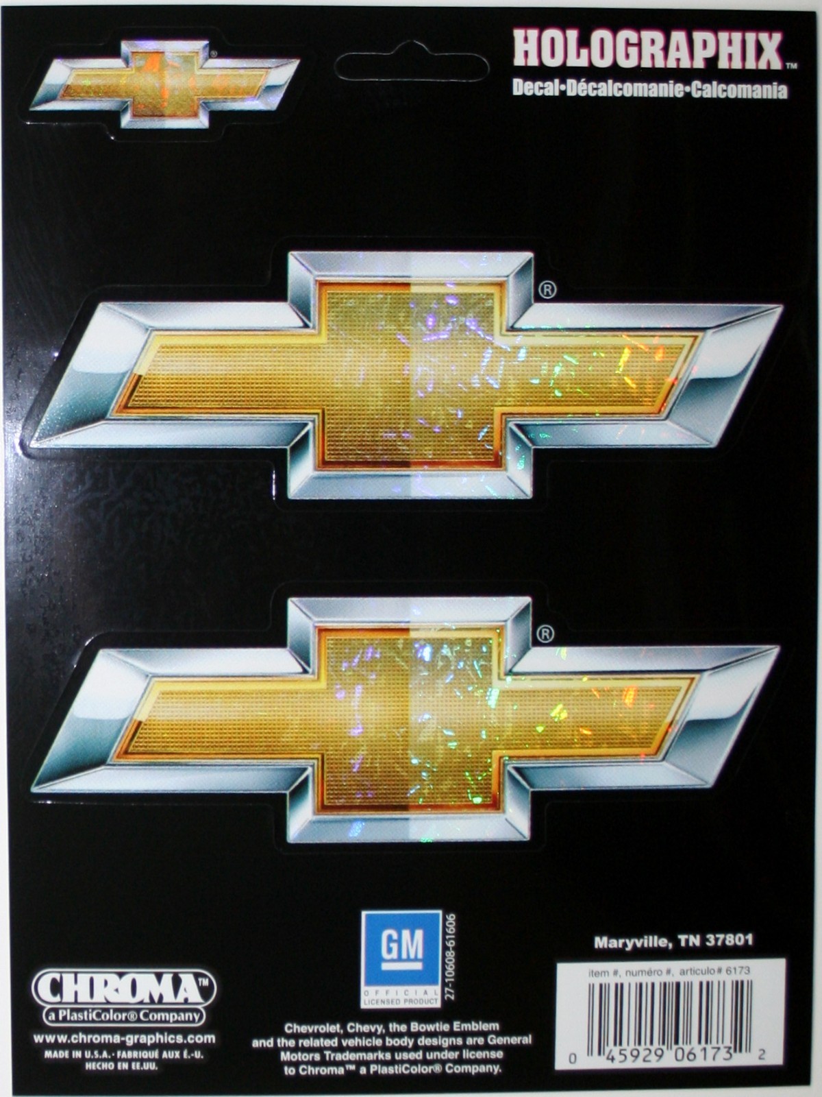 chevy chevrolet truck car decal sticker holographic emblem window set of 2 new
