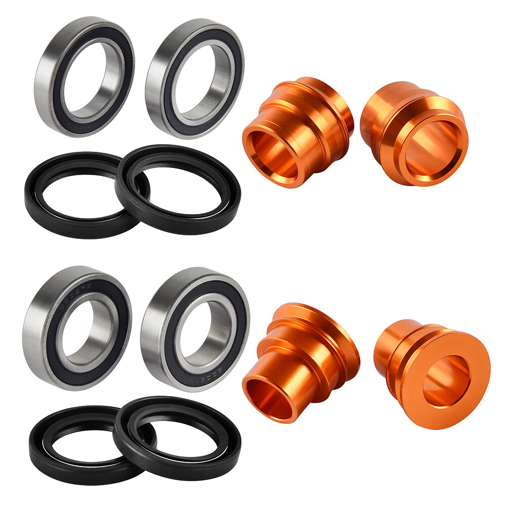 Front Rear Wheel Spacers Bearings For KTM 125 250-500 XC-W/EXC/EXC-F 2017-2023
