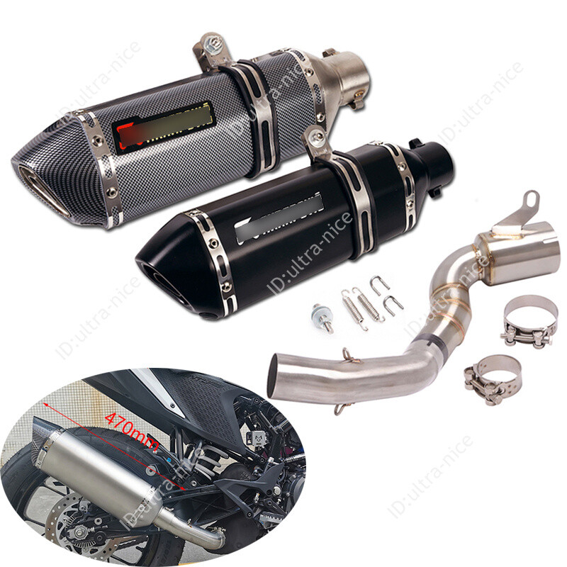 51mm Exhaust Muffler Pipe Mid Modified Catalyst for Adventure 390 250 2020-2023