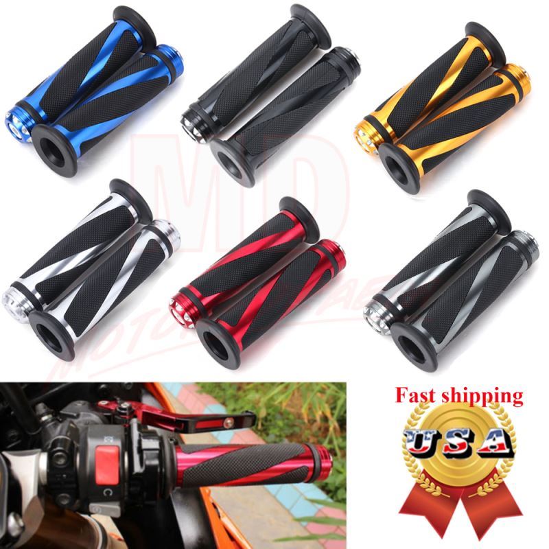 Motorcycle 7/8″ Hand Grips Handle Bar Gel For Honda Suzuki Yamaha Kawasaki Honda