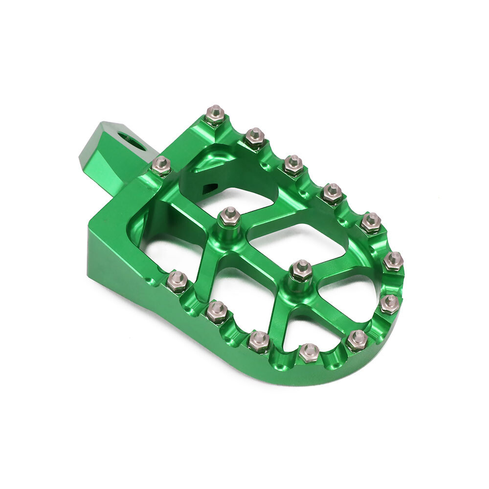 Foot Pegs Rest CNC For Kawasaki KDX200/220R KDX250 KX125/250/500 Dirt Bike Green