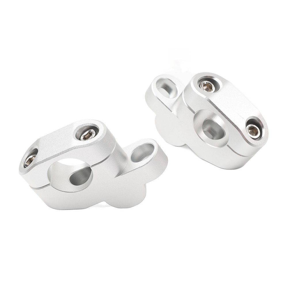 1″ 25mm Offset Handlebar Clamp Mount Riser Fit For Honda Suzuki Yamaha Silver