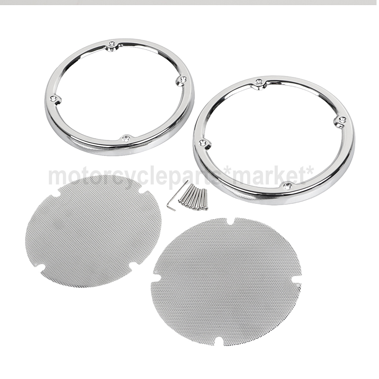 Rear Speaker Trim Grill Mesh Cover Fit For Harley 14-up Electra Tri Glide FLHTK