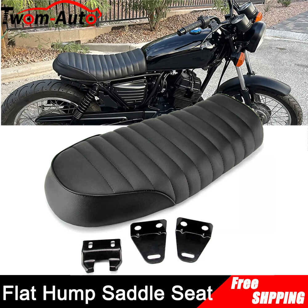 Motorcycle Cafe Racer Seat Flat Saddle For Honda CB250 400 450 650 Cafe Racer