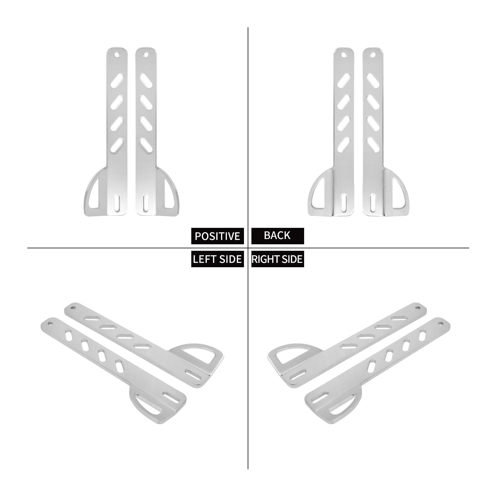Chrome Front Fork Tie Down Brackets Mounting Holder Fit For Harley Softail 00-24