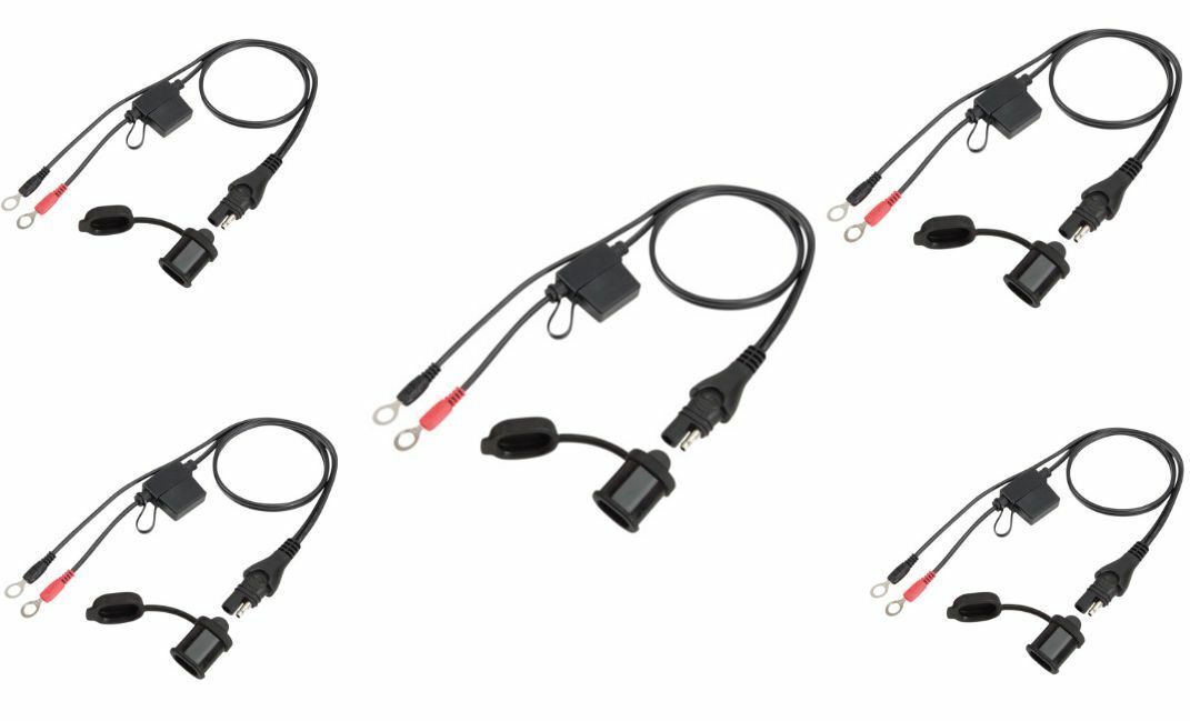 Drag Specialties 5 Black 7.5A 20″ Motorcycle Battery Pigtail Charger for Harley