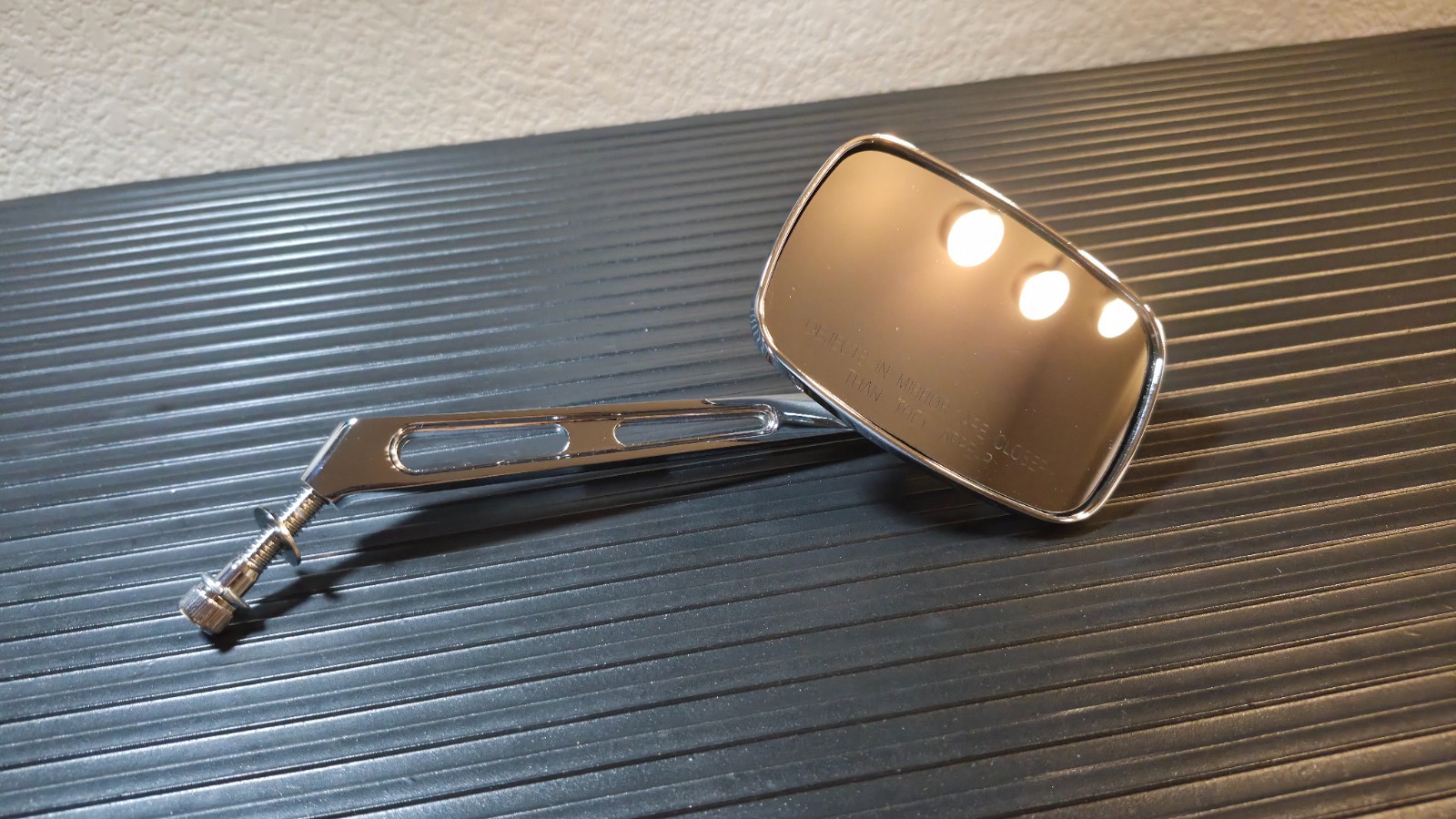 Drag Specialties Convex Rectangular Mirrors with Airstem for Harley Davidson