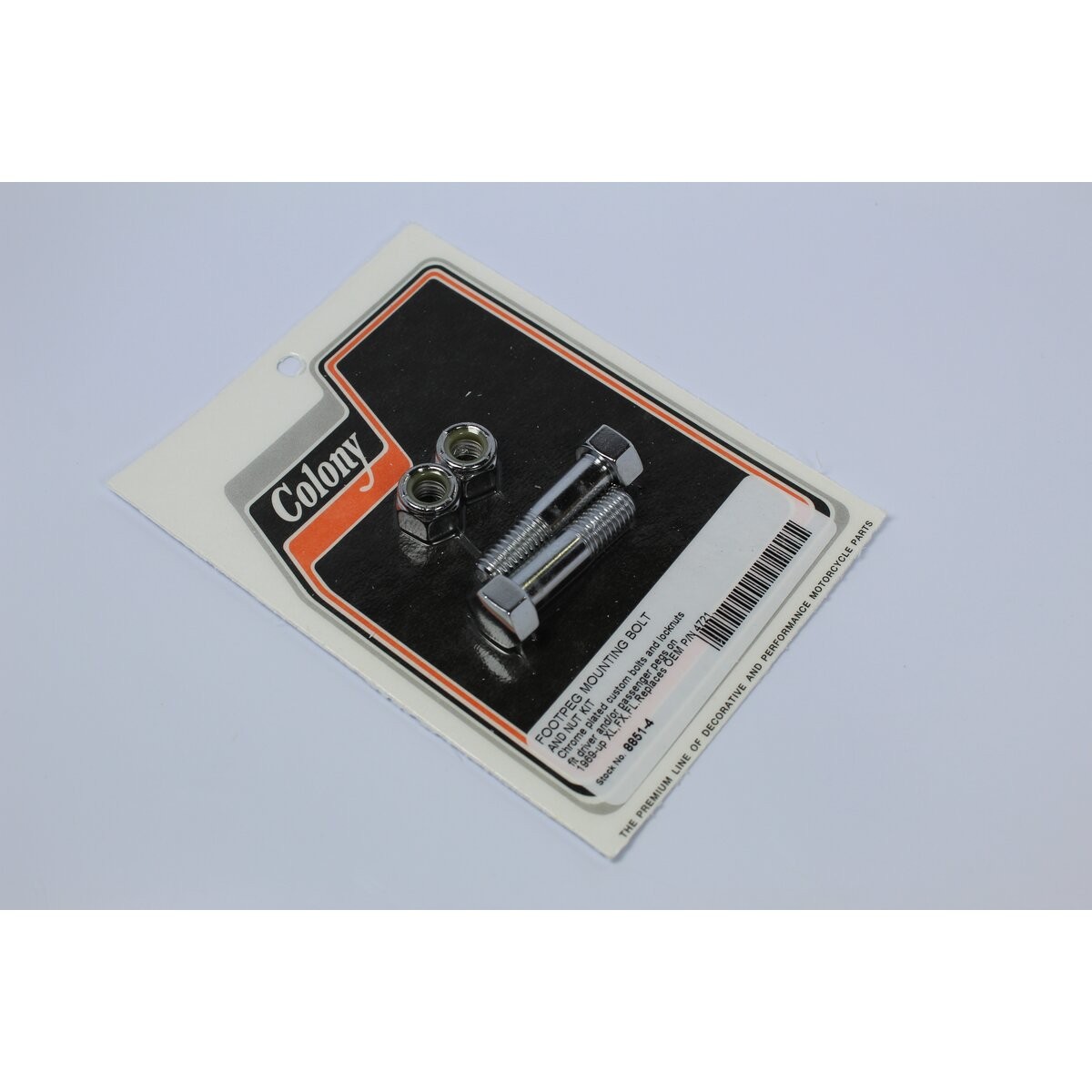 Colony Chrome Footpeg Mounting Shoulder Bolt and Nut Kit – 8851-4