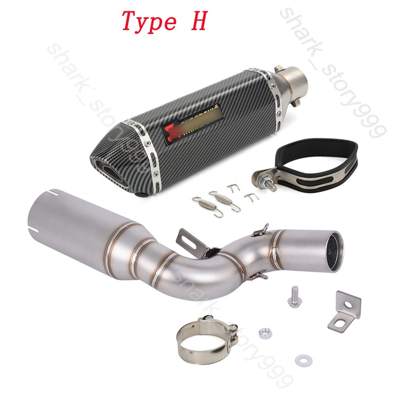 Exhaust Mid Pipe Black Muffler Modified for Duke 390 250 125 SMC R 2025 2026