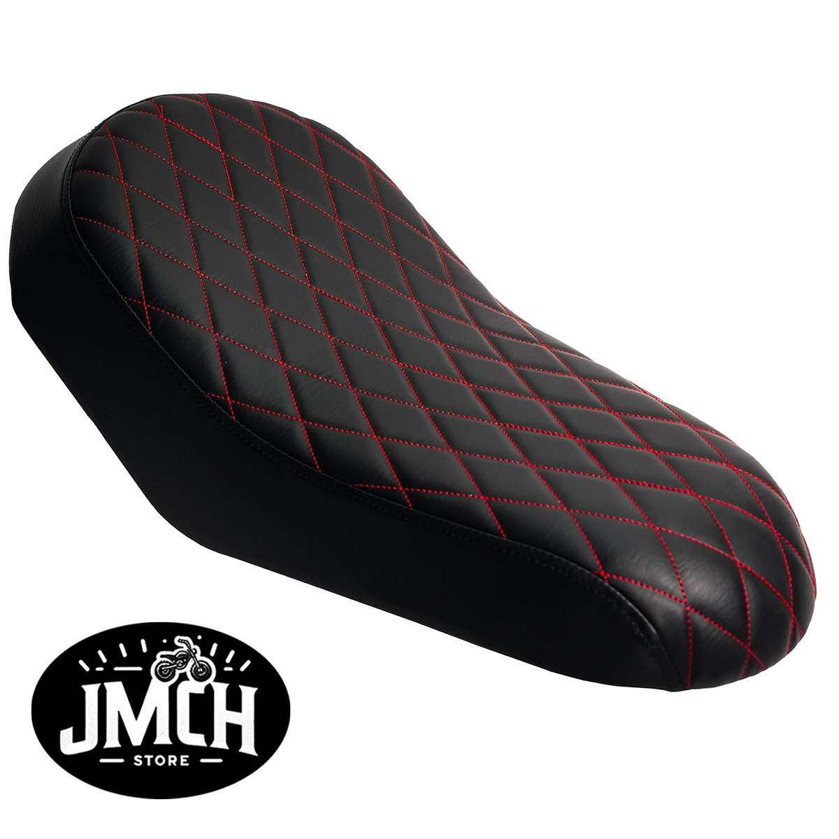 JMCH Red Diamond Stitch Retro Mini Bike Seat for Coleman B200 B200RS B200RSV