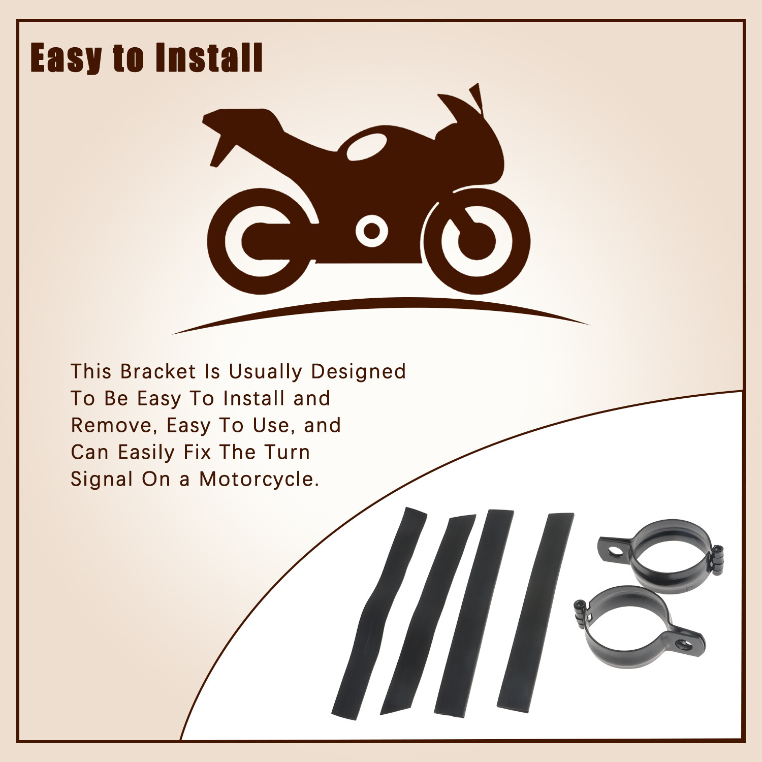 2x Front 37-50mm Fork Tubes Turn Signal Clamp Mount Bracket for Motorcycle