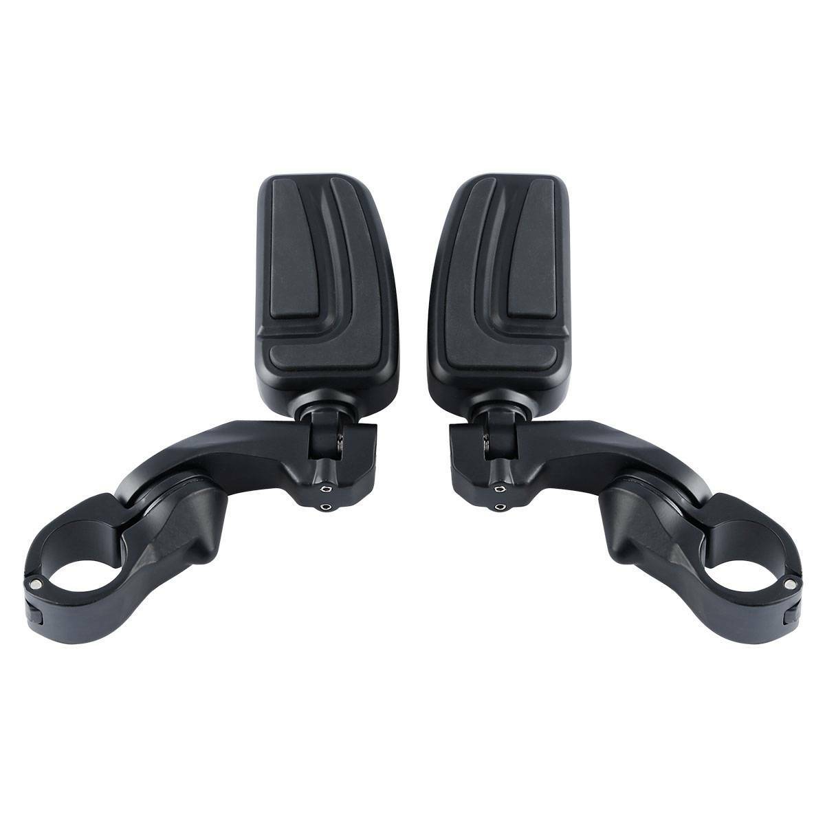 Matte Black 1 1/4” 32mm Short Angled Highway Bar Pegs Mount Footpeg Peg Pedal