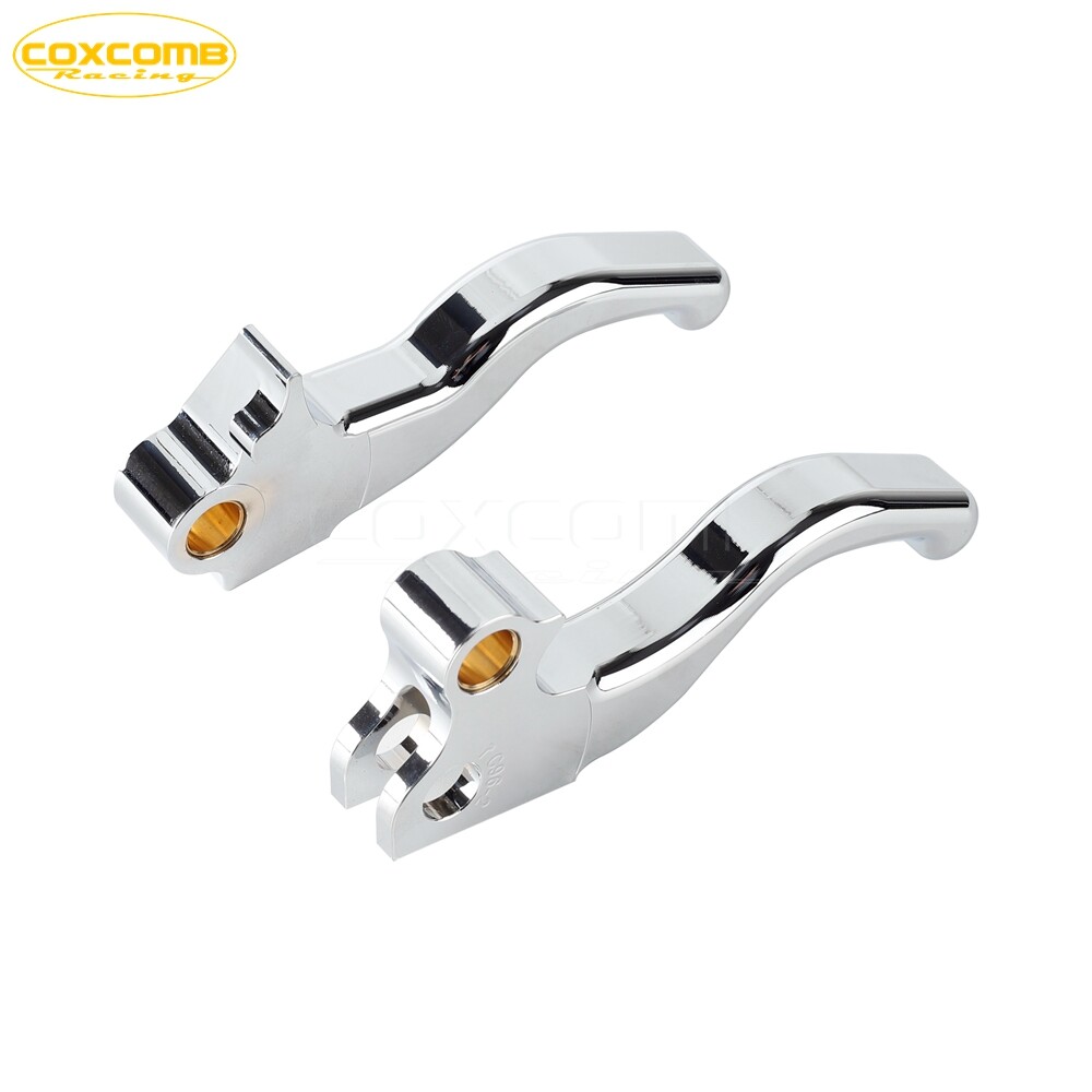 2 FINGER 4.8″ CNC Aluminum Brake Clutch Lever For Harley Dyna Super Glide FXDF