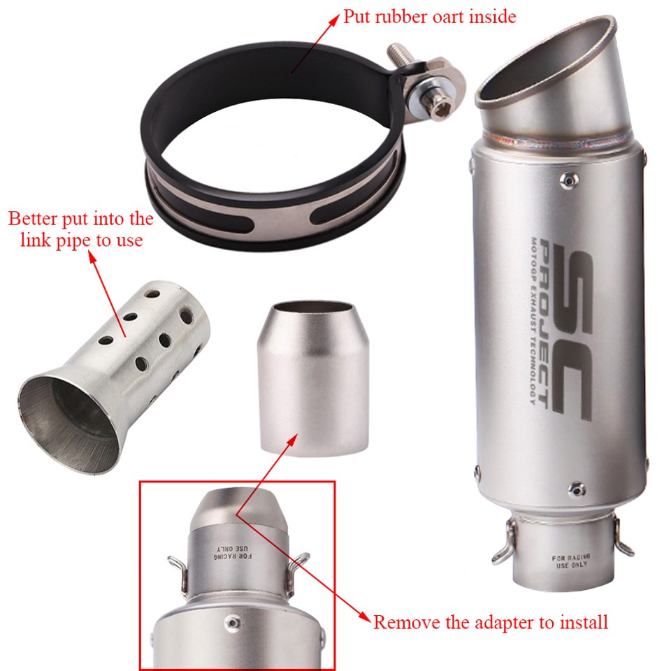 For Yamaha YZF R3 2015-21 MT-03 Whole System Exhaust Header Pipe Round Sliver