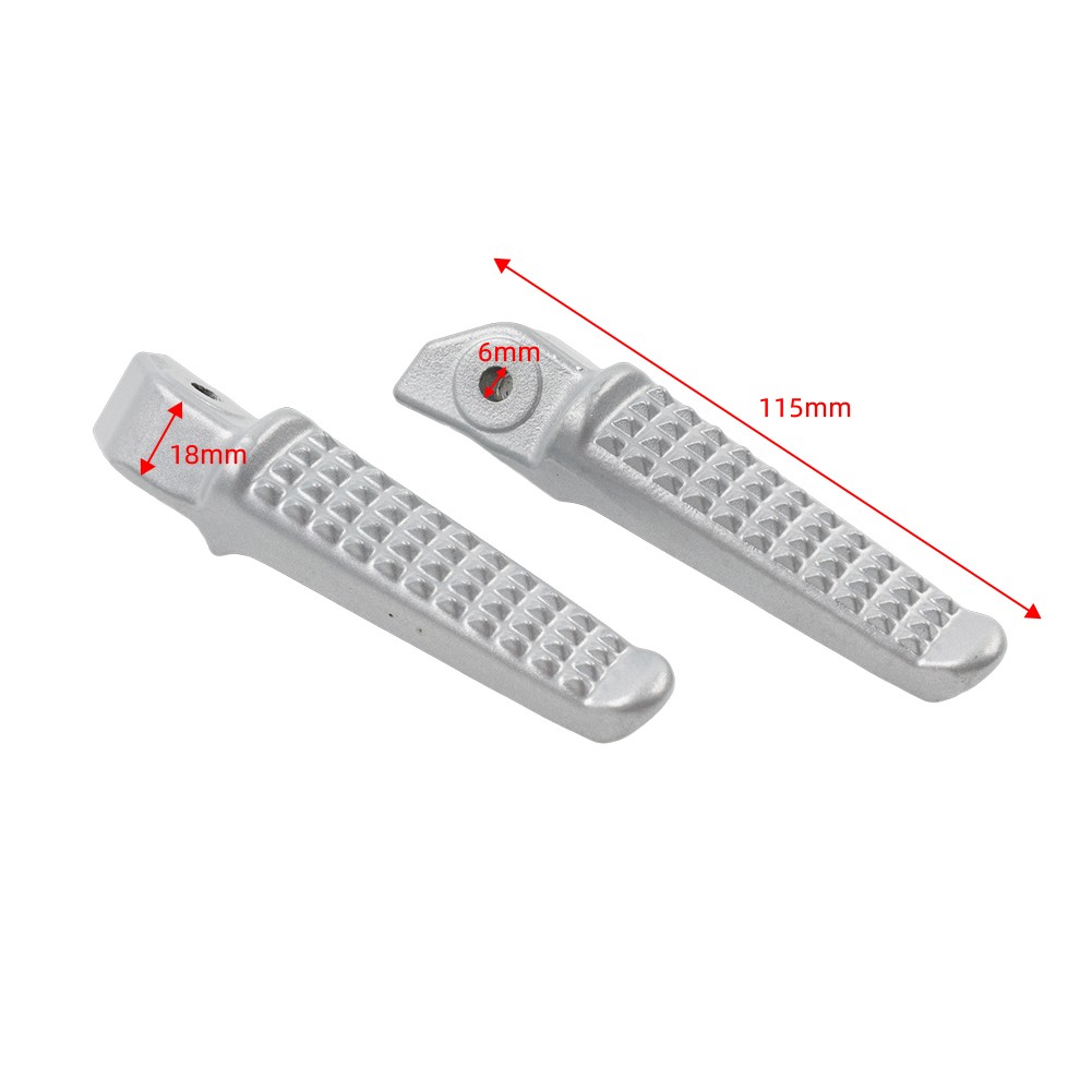 1Pair For Honda Grom MSX125 Universal Motorcycle Rear Foot Pegs Footrests Sliver