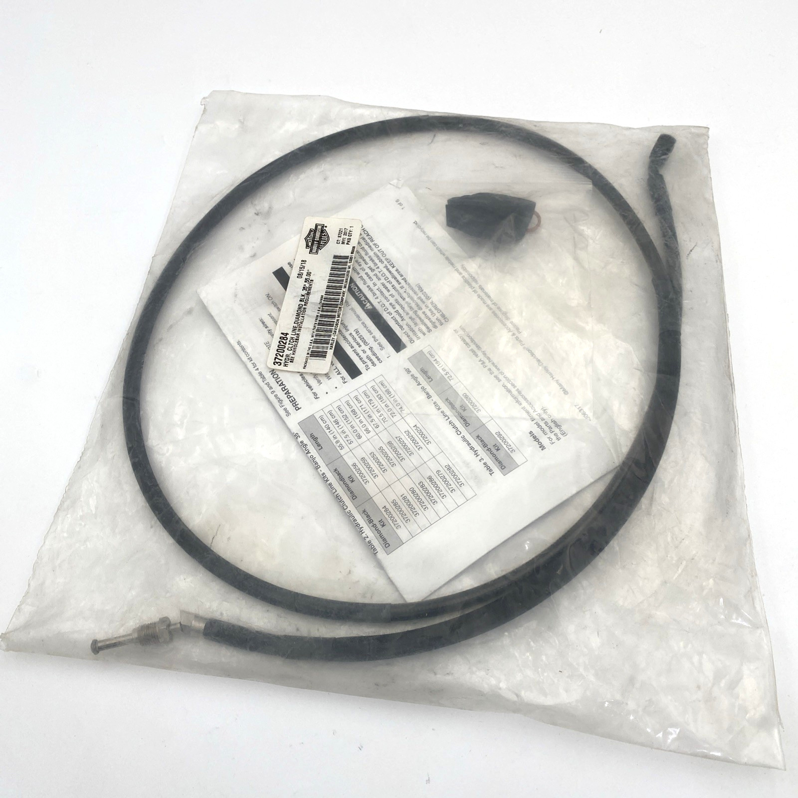 OEM Harley 37200284 Diamond Black 55 in Hydraulic Clutch Line 19-20 Freewheeler