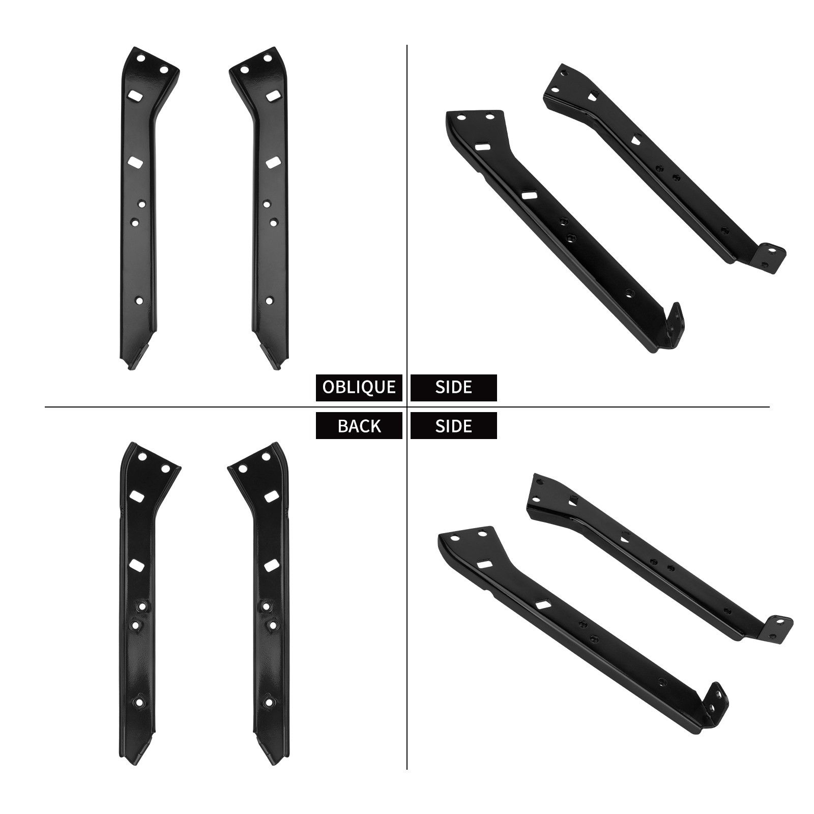 Saddlebag Rail Support Bracket Black For Touring Road King Road Glide 1985-2008