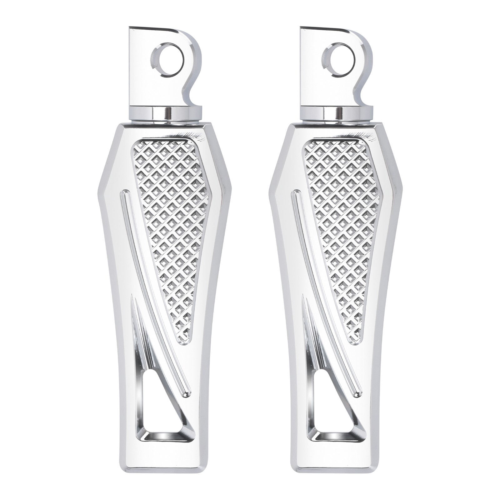Chrome Rear Foot Peg Foot Rests For Harley Touring Electra Glide Dyna Wide Glide