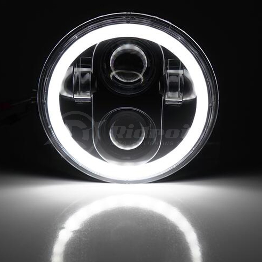 Black 5-3/4″ 5.75 80W LED Headlight for Harley Sportster Dyna Softail Motorcycle