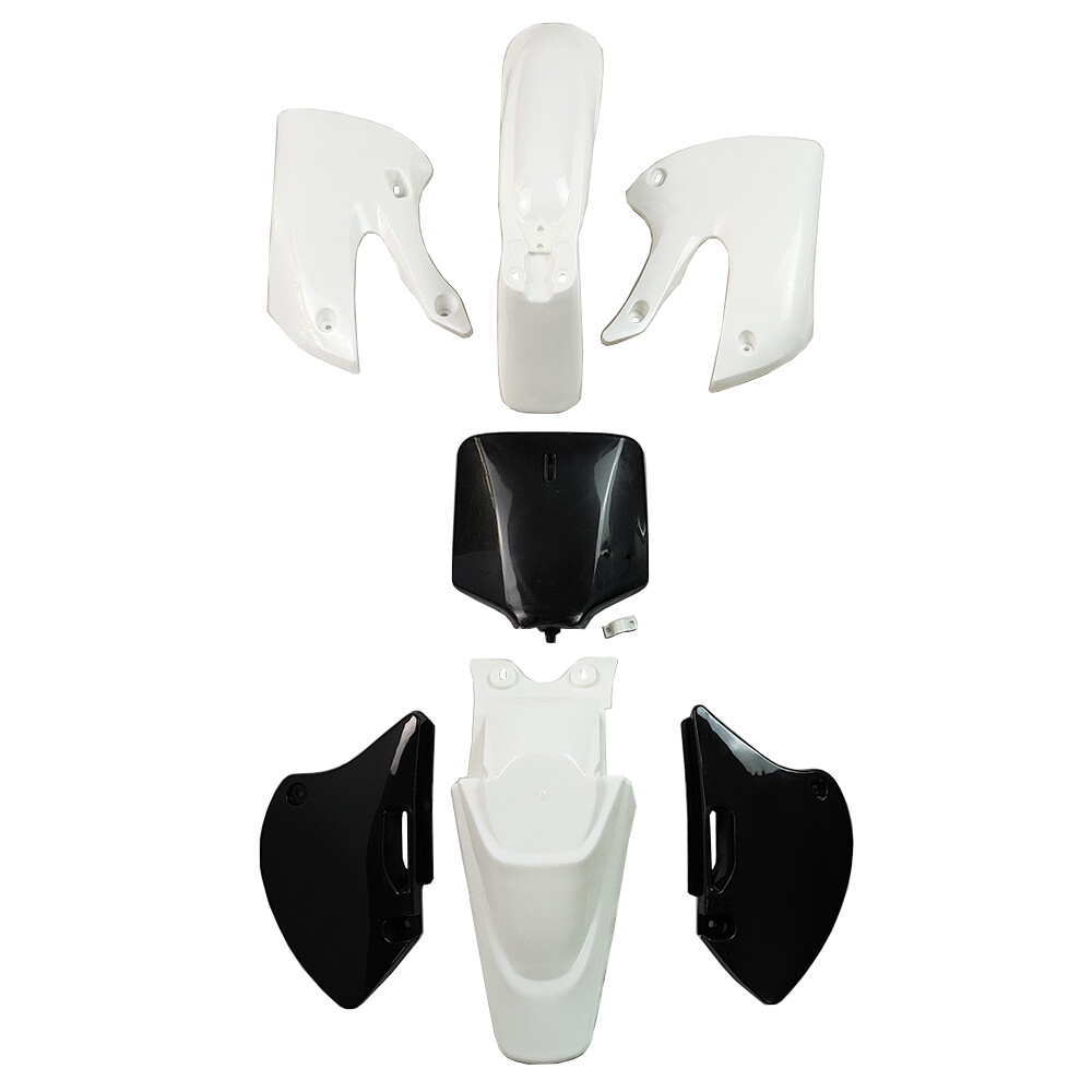 Motorbike 4 White+3 Black Fender Body Fairing Kit Plastic For DRZ250 KX65 KLX110