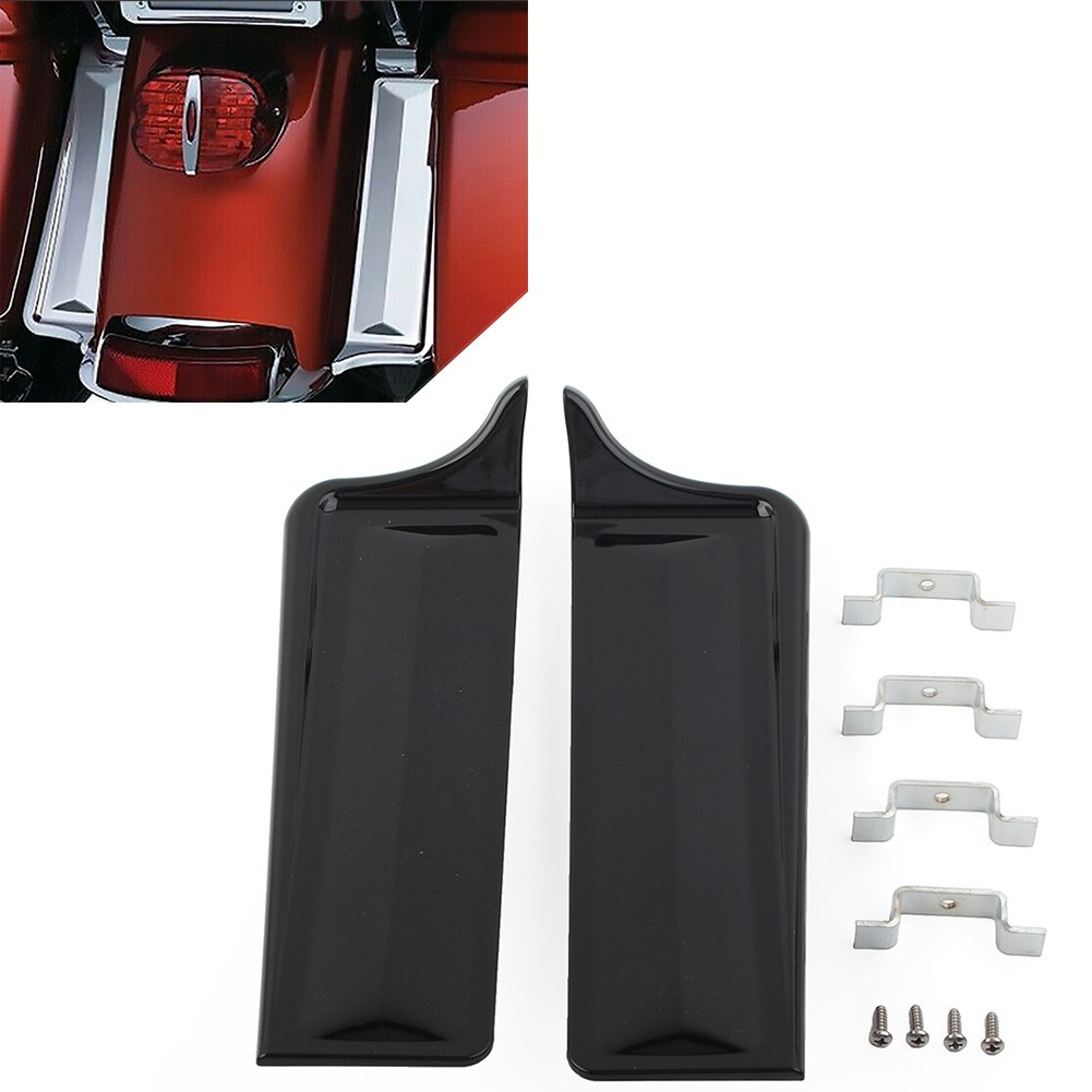 Rear Fender Saddlebag Filler Panels Black 2PCS For Harley Touring Electra Glide