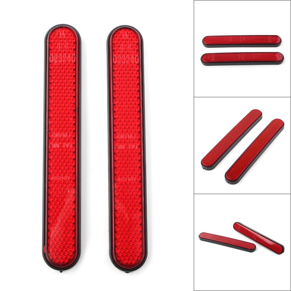 1 Pair Red Rear ABS Fork Leg Reflector For Harley Sportster 883 1200 X48 A1