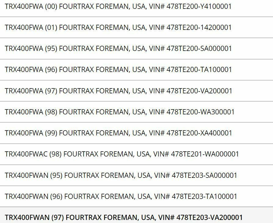 Honda Handle Bar TRX400 FW Fourtrax Foreman 1995-2001 53100-HM7-000 New OEM