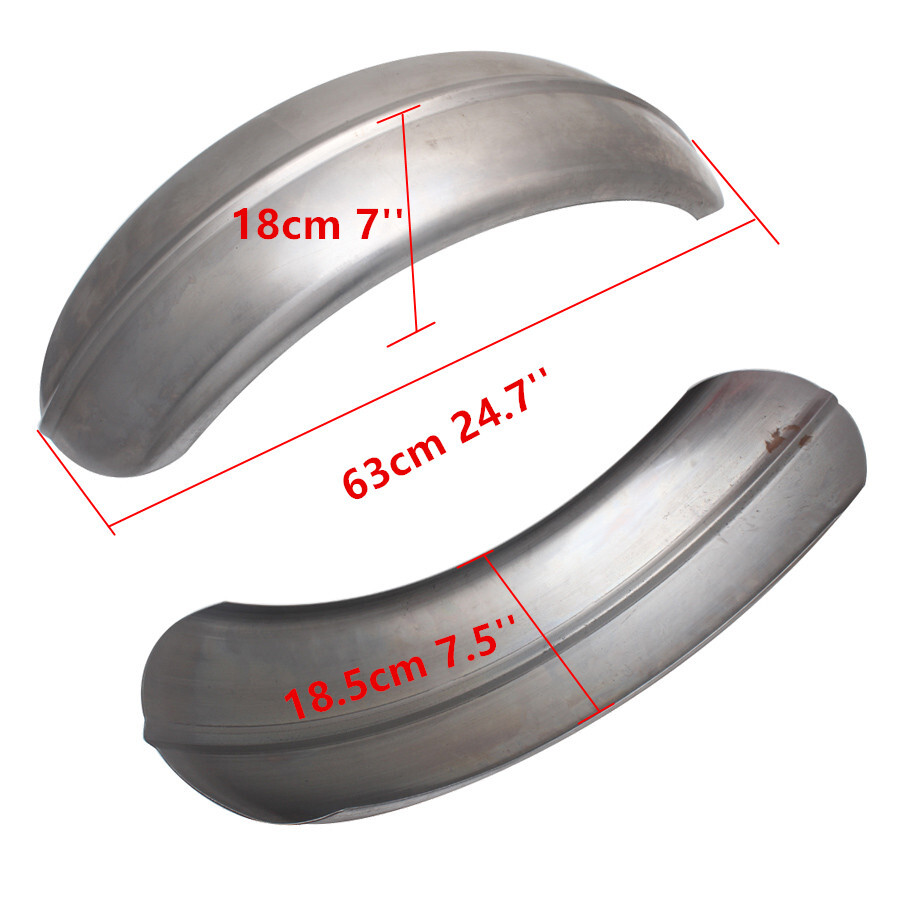 7.5″ 18.5cm WIDE RIB RIBBED FENDER BOBBER For HARLEY SPORTSTER DYNA HONDA STEED