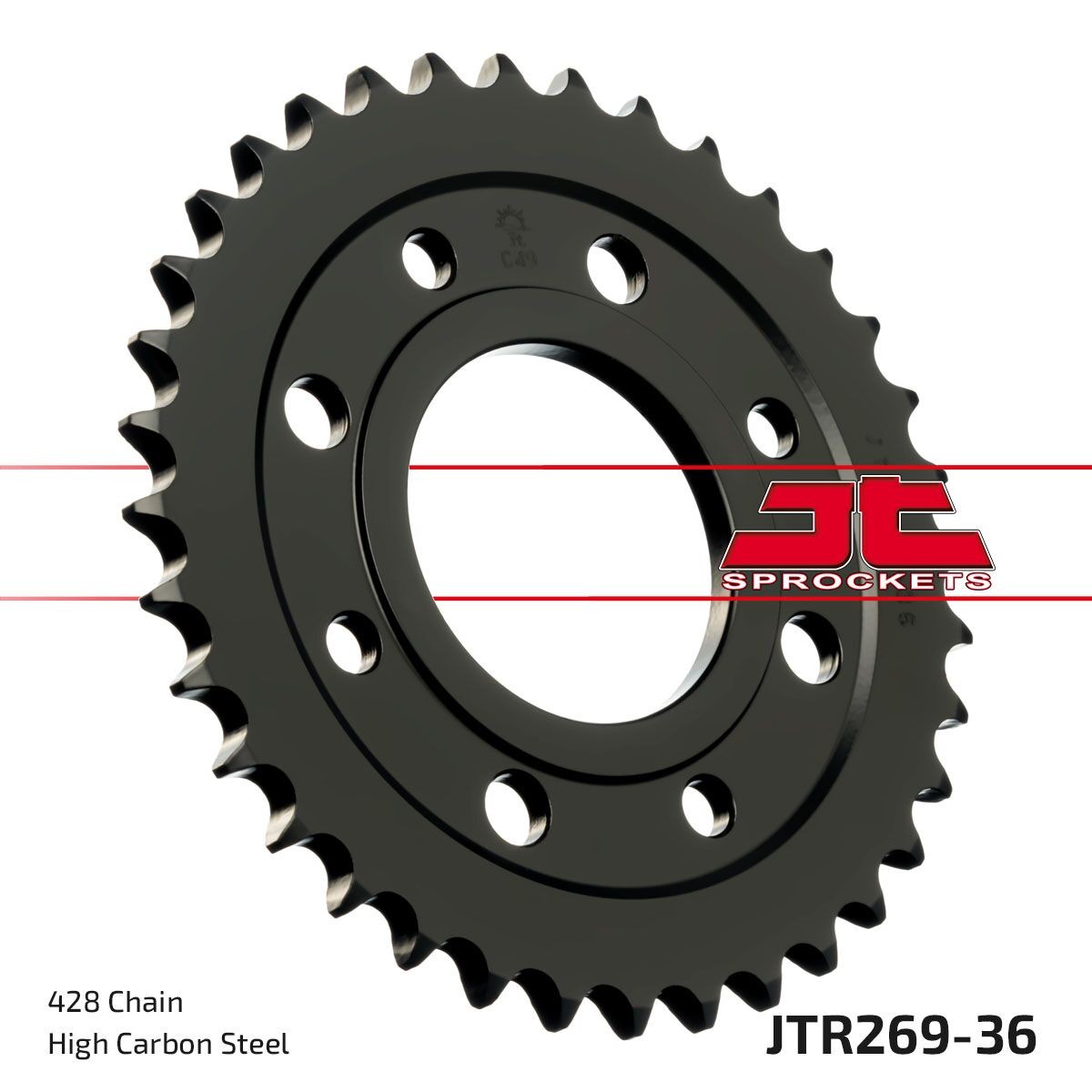 Honda CG 125 M 2001-2003 JT Black Rear Sprocket 36T 428 JTR269.36