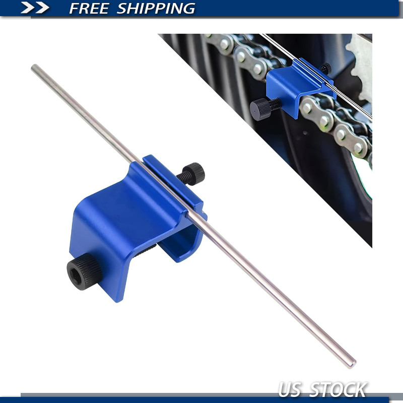 Motorcycle Chain Alignment Tool, Aluminum Sprocket Adjustment Tool Scale Marking