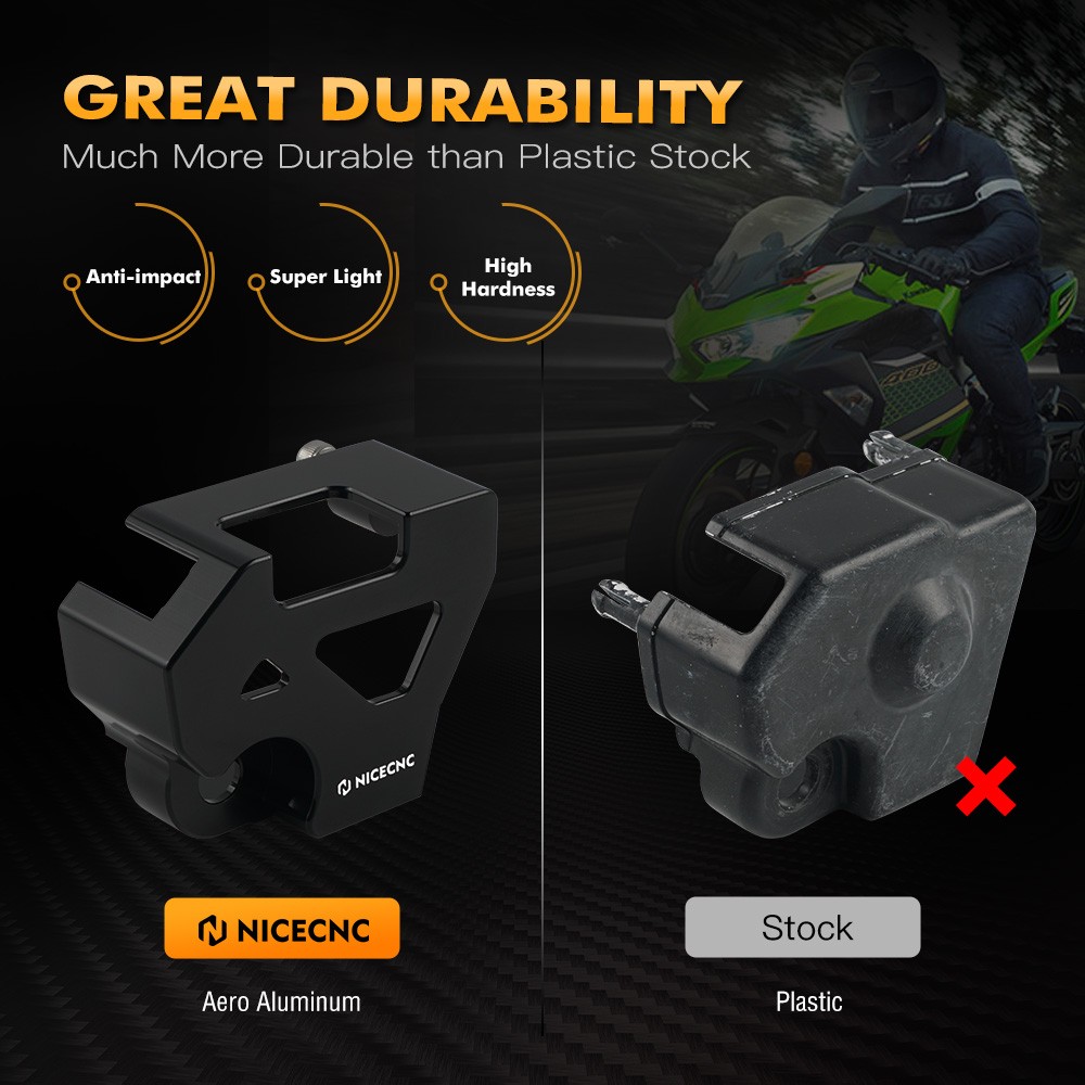 NICECNC Aluminum SideStand Switch Protector Cover For Kawasaki KLR650 2008-2018
