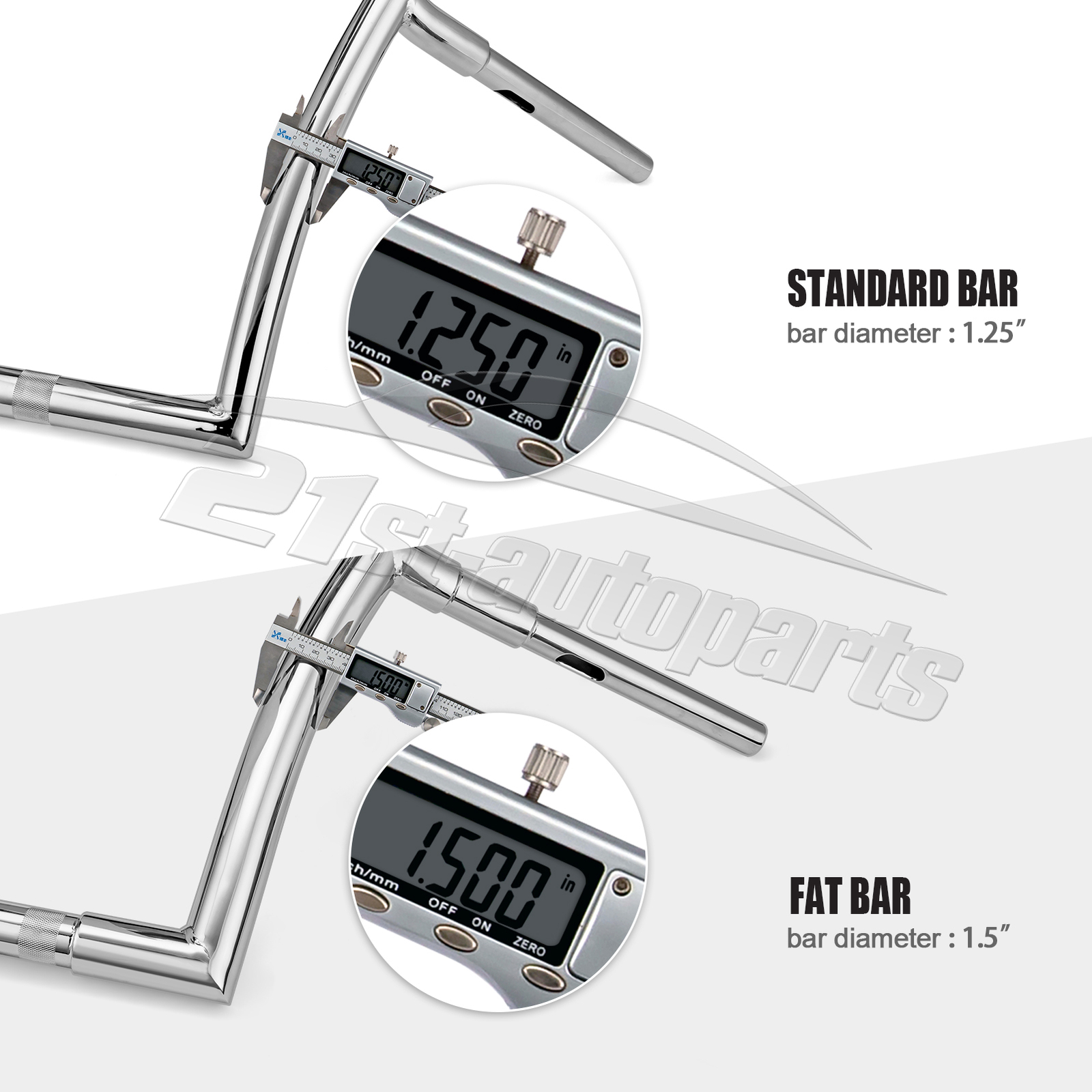 Meathook 14” Ape Hanger Handlebar 1-1/2″ Horn Fat Bar For Harley Dyna Touring