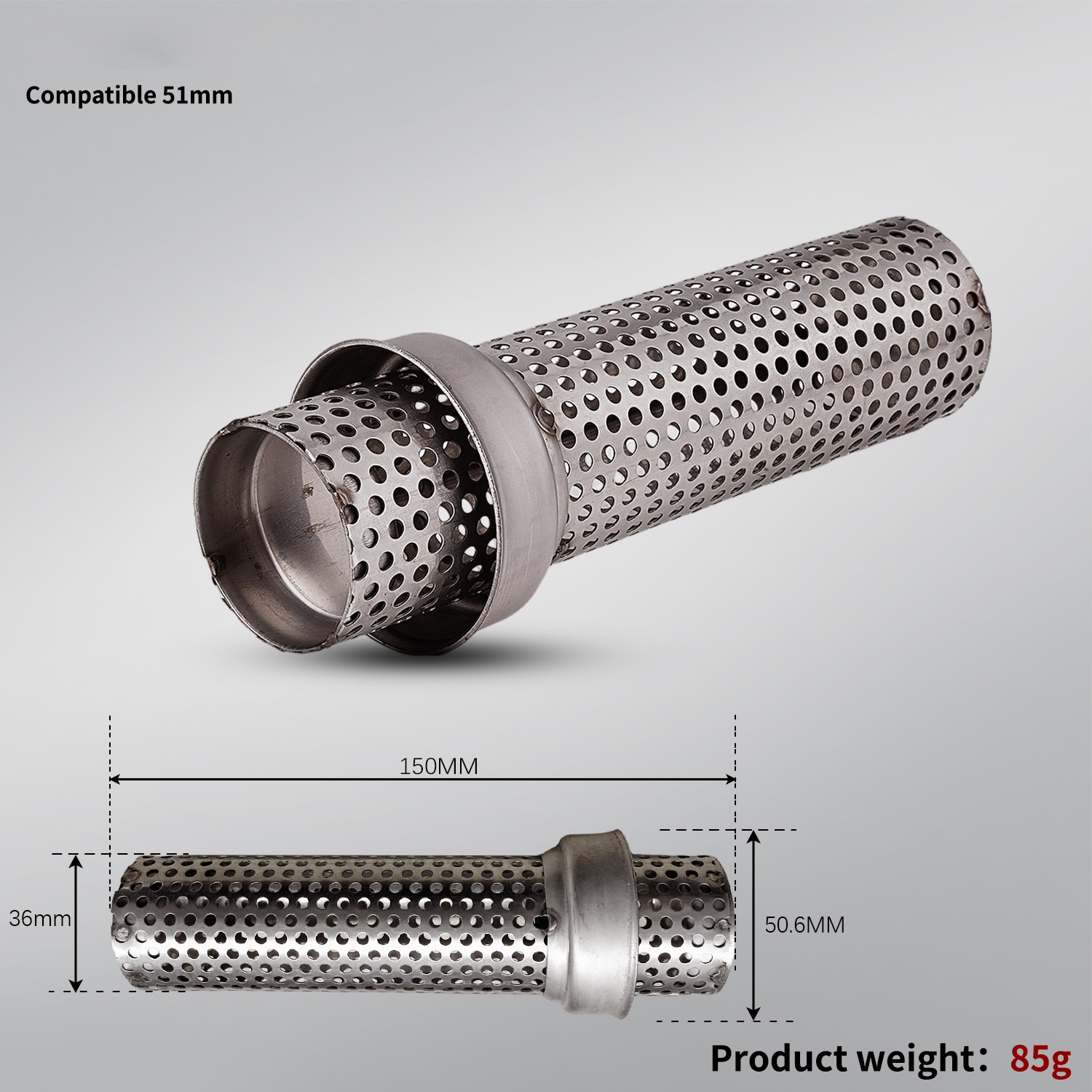 51mm Exhaust DB Killer Universal Silencer Motorcycle Muffler Pipe Baffle