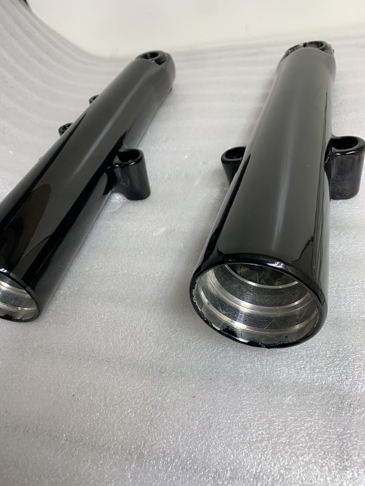 HARLEY FORK LEGS DELUXE 2018 -24 FLHC FLSL SOFTAIL OEM BLACK SLIDERS EXCHANGE