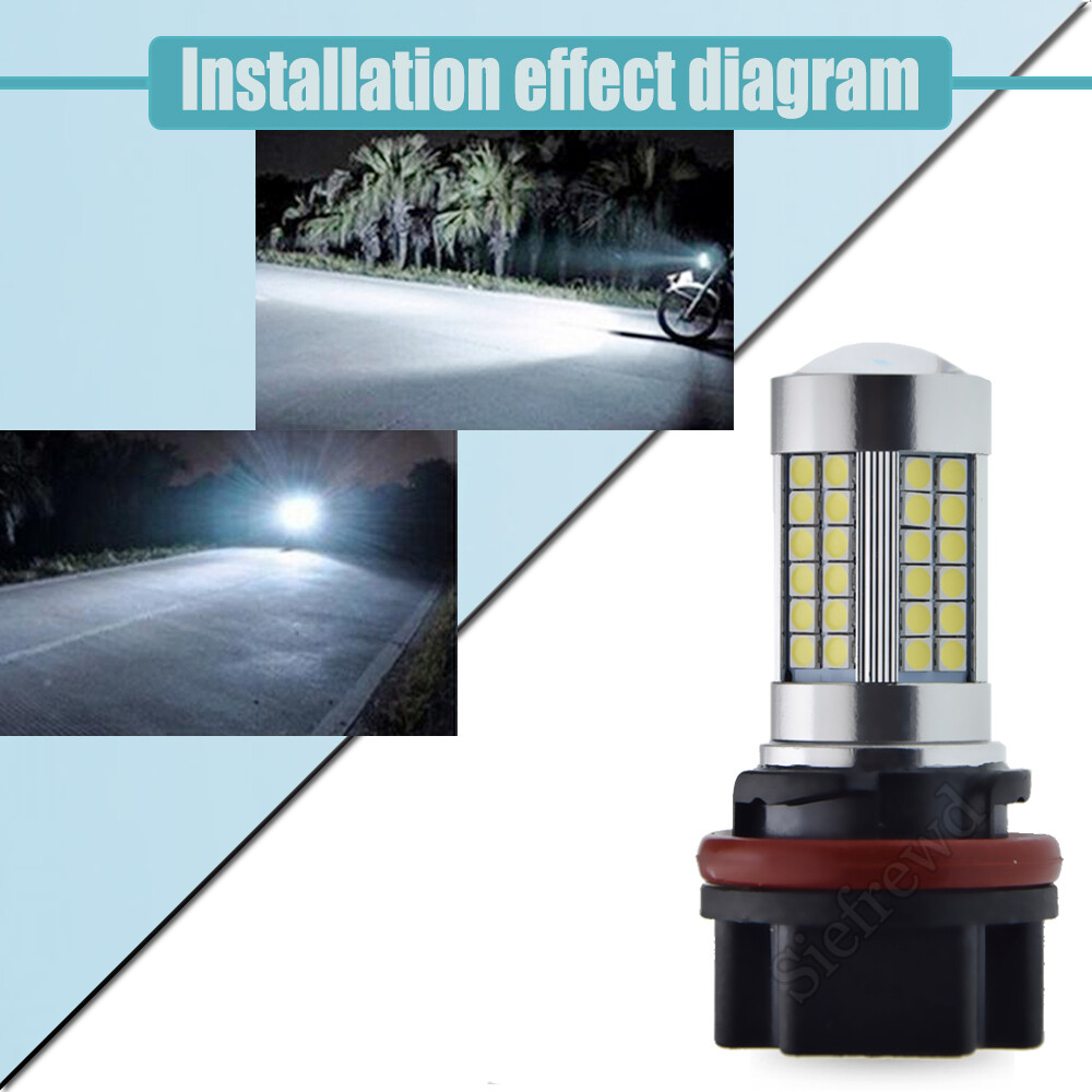 2Pcs HS5 LED Headlight Globe Front Driving Bulb Lamp For Honda 3030 66SMD 10-30V