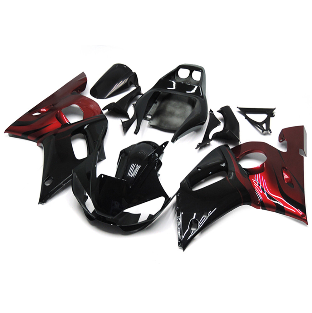 Red Black Fairing Kit for 1998-2002 Yamaha YZF R6 Injection ABS Plastic Bodywork