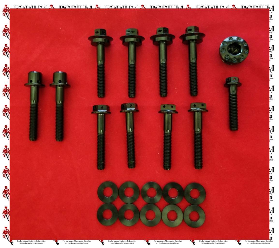 DUCATI PANIGALE 1299 BLACK TITANIUM CYLINDER HEAD CAM / COVER BOLTS