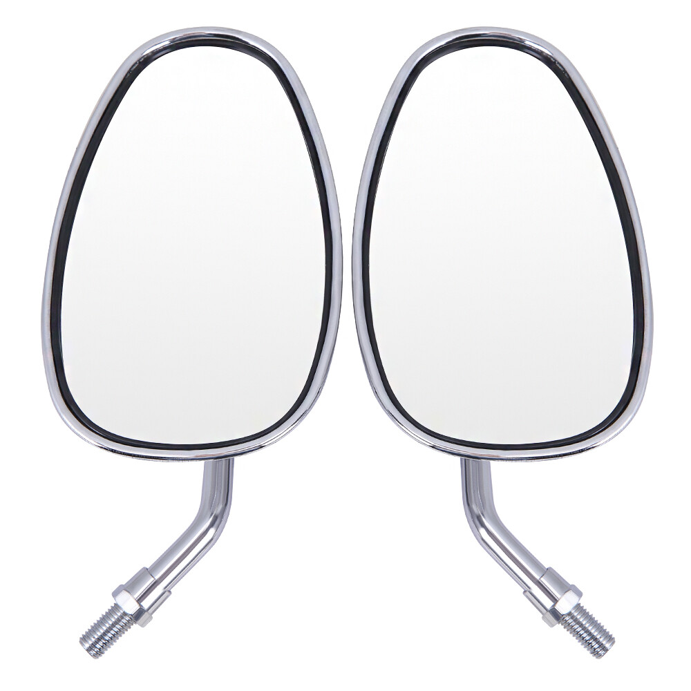 For Kawasaki Vulcan VN 500 800 900 1600 Chrome Rectangle Motorcycle Mirrors 10MM