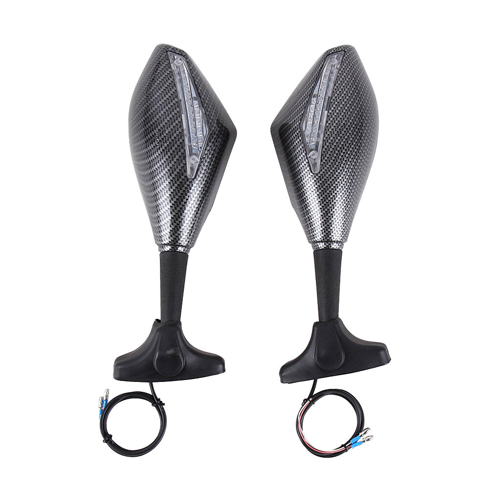 Pair LED Mirrors For SUZUKI GSXR 600 750 1000 Hayabusa GSF SV Katana TL1000R