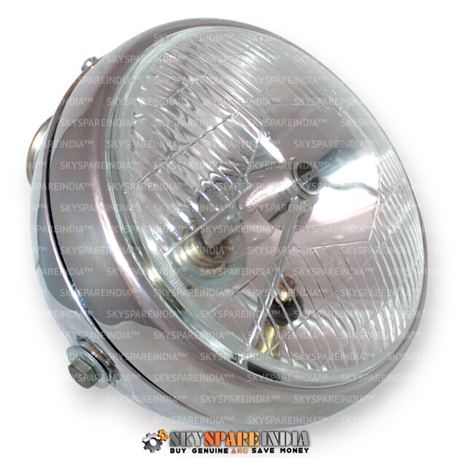 Lucas 7″ Tripod Headlight Assey Compatible With Royal Enfield BSA Norton Triumph