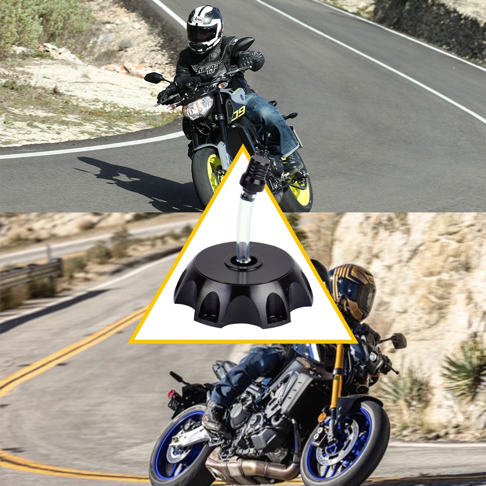 1x Black Gas Tank Fuel Motorcycle For Cap Cover 51-54mm Car Auto Replacement Kit