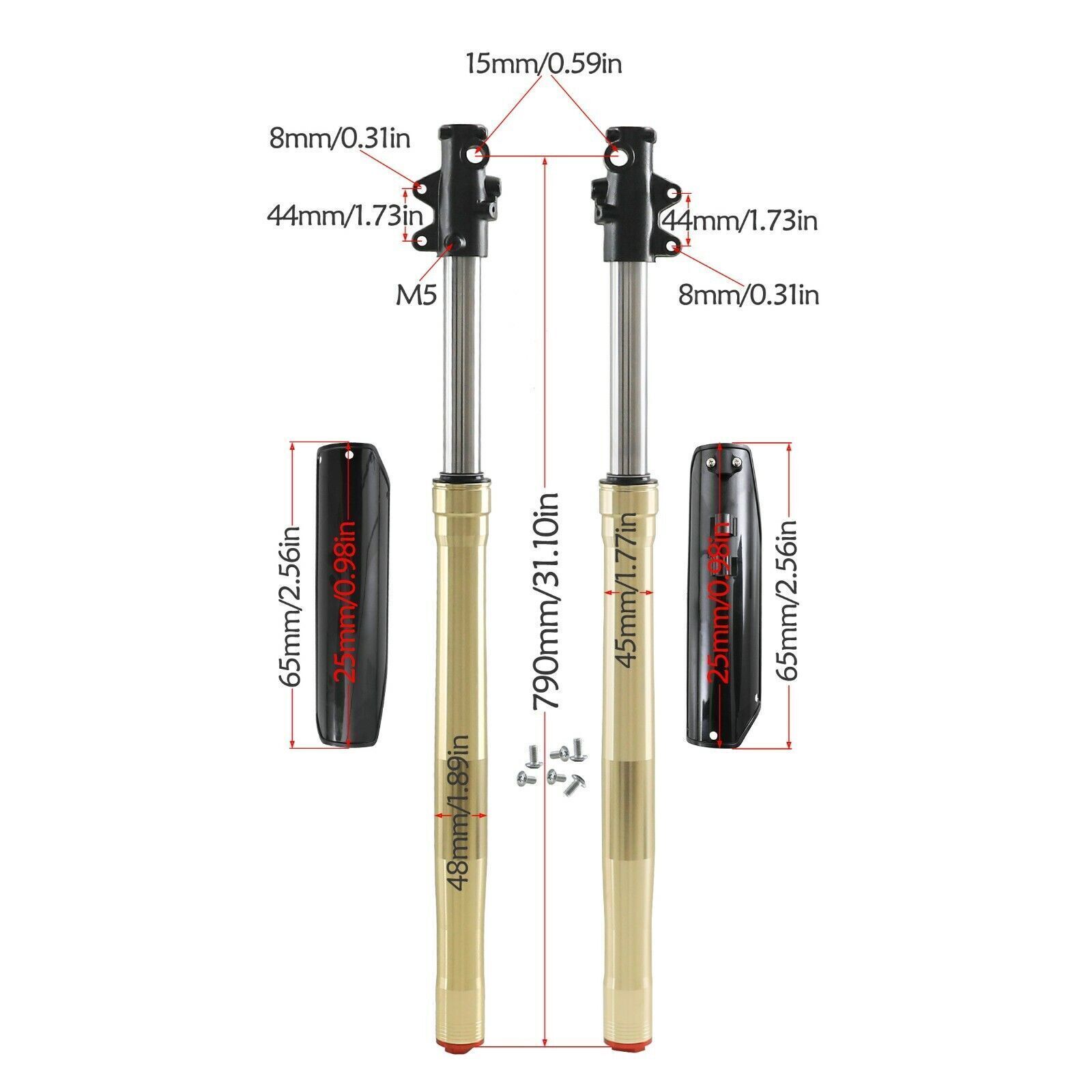 Front Forks Triple Tree 170mm Distance 70/100-19” Wheel for Bigwheel Thumpstar