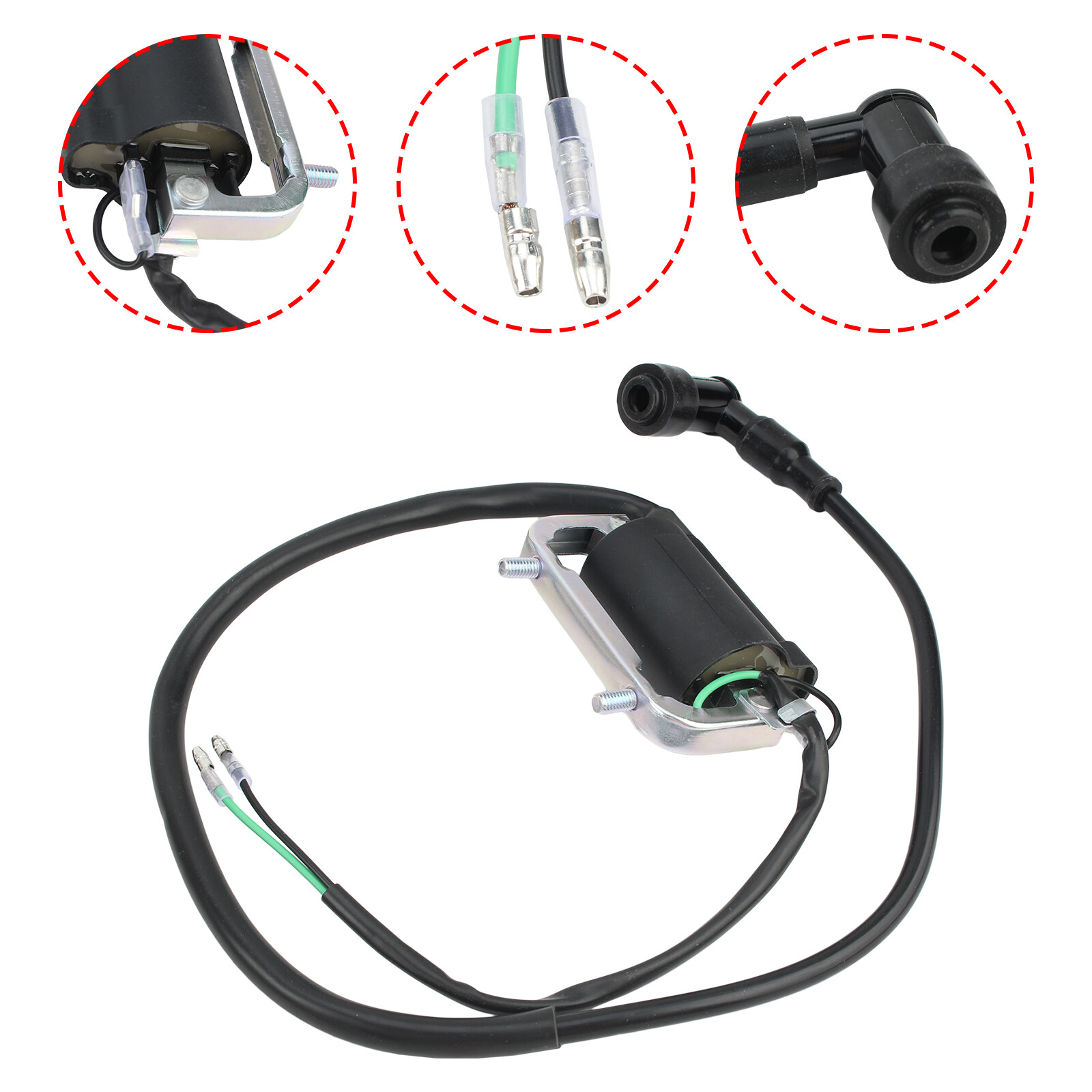 Ignition Coil with Spark Plug Cap Fit for Honda CT90 CM91 30530-102-780 Trail 90