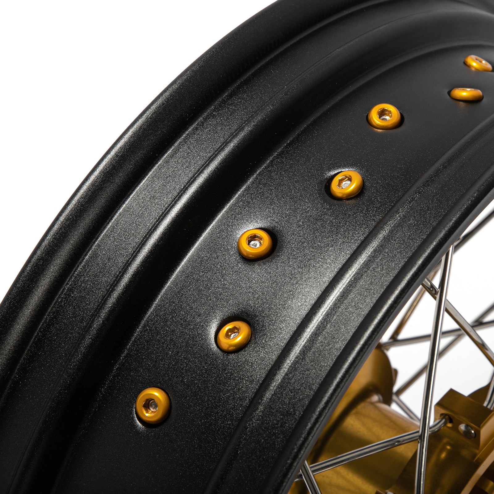 For Suzuki DR650SE 1996-2024 Supermoto 17″x3.5″/4.25″ Wheels Gold Cush Drive Set