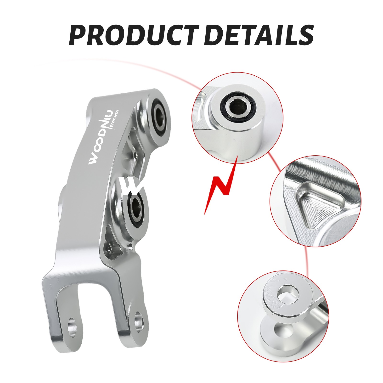 CNC Aluminum Alloy For Surron Light Bee X S Rear Suspension Linkage Billet Shock
